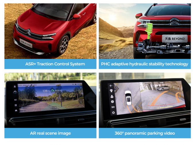 ASR+ Traction Control System PHC adaptive hydraulic stability technology 138 AR real scene image 360° panoramic parking video